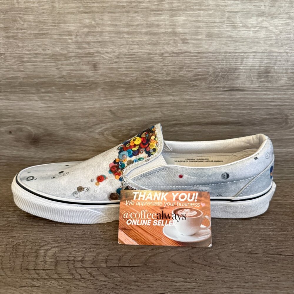 Vans x Moca Classic Slip-On Brenna Youngblood Buttons Size 10.5 Men's NWOB - Picture 4 of 10